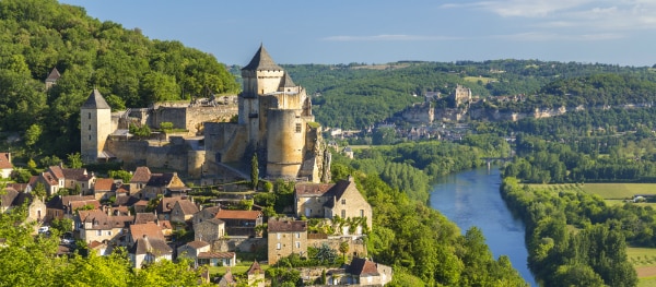 Kayaking on the river Dordogne