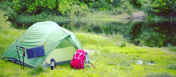 solar panels tent