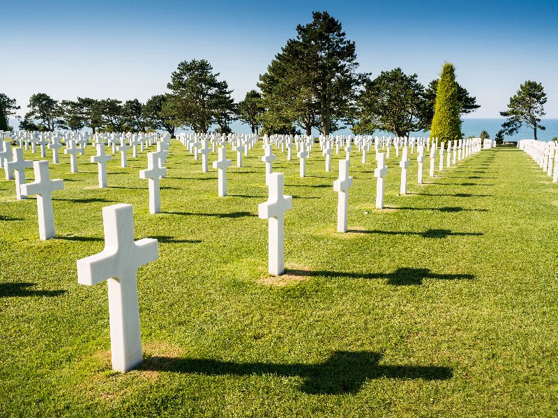 The impresive American Cemetery in Colleville-sur-Mer