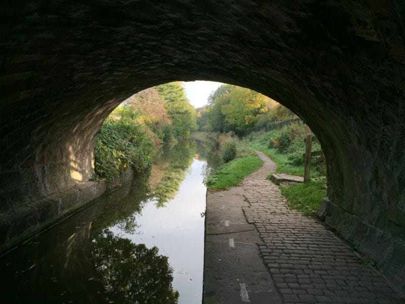 A lovely, quiet underpass by a towpath.