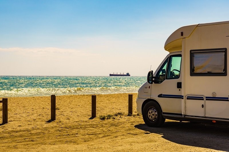 Motorhome at sea