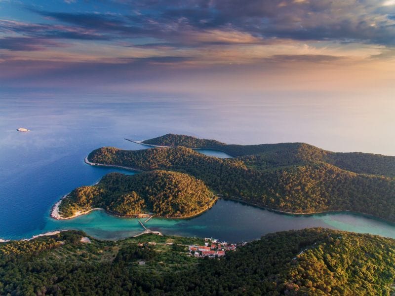 View over the beautiful Mljet