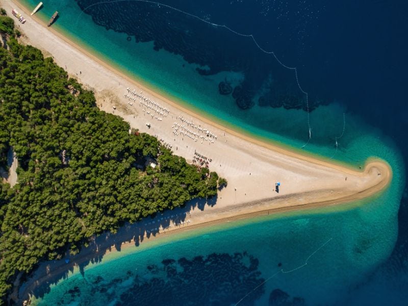 The Beautiful beach of Zlatni Rat