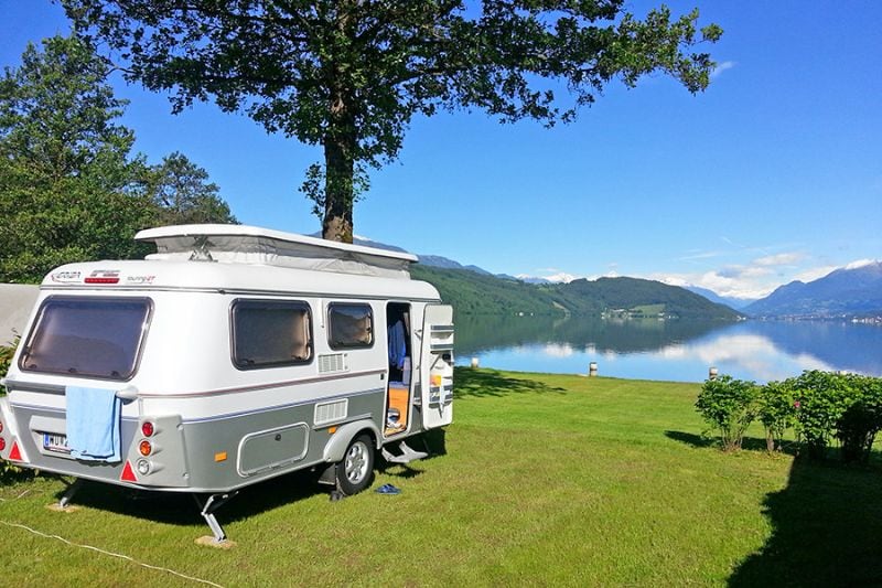 Privacy during a winter camping holiday