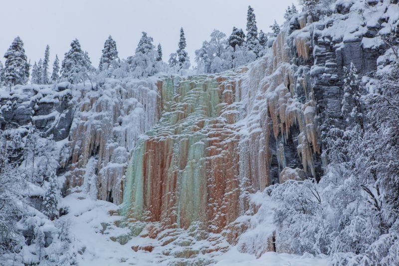 Ice waterfalls in Korouoma