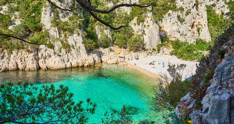 Beach at Calanque d’En-Vau in the South of France