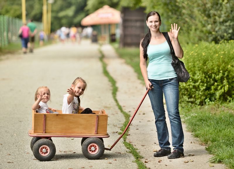 Pull wagon campsite