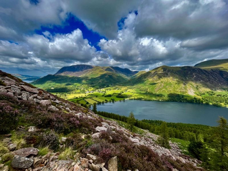 View of Buttermere and Crummock Water Hiking Lake District