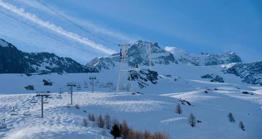 one of the ski lifts at Le Grand Domaine