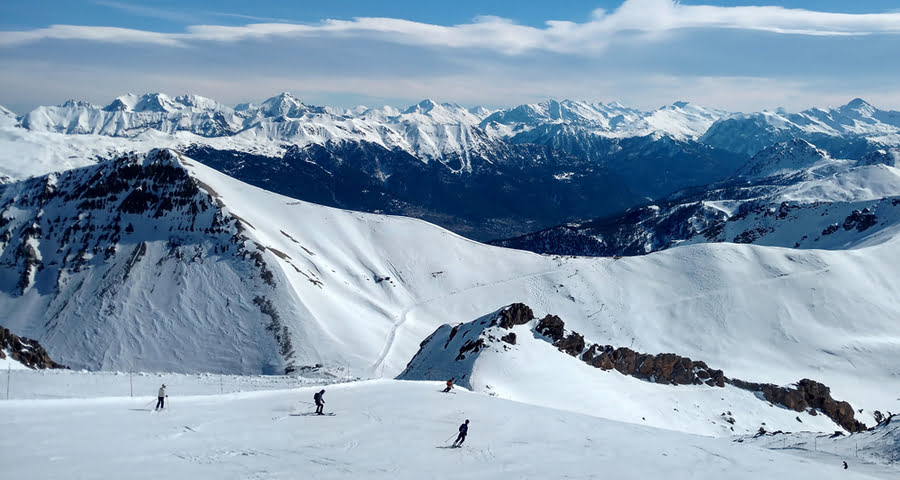 view of the slopes at Serre Chevalier