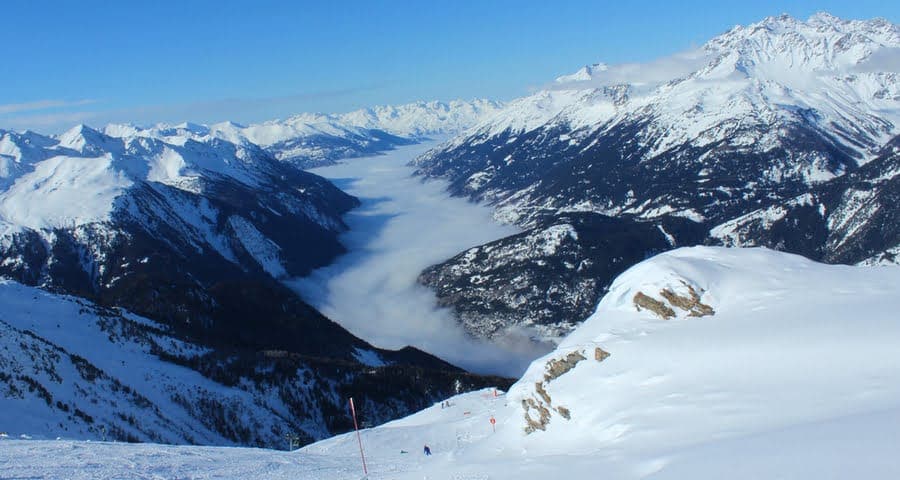 view of the slopes at Valfréjus